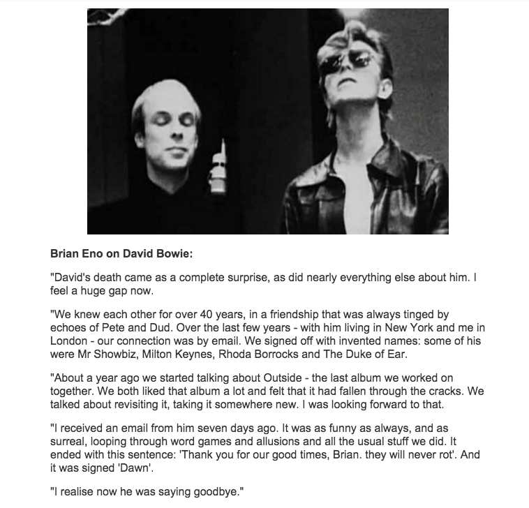 david bowie eno